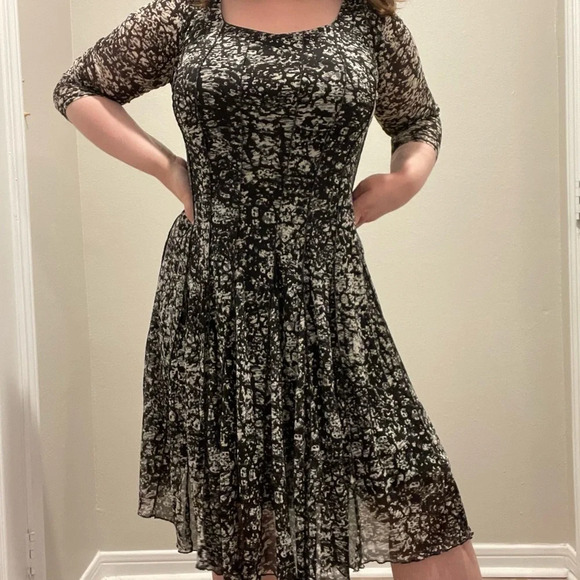 Coldwater Creek fit and flare dress size 6 whimsigoth fairy grunge - Picture 1 of 10